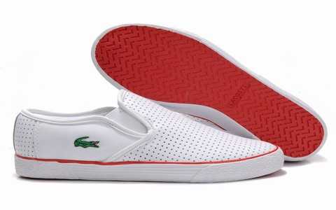 chaussure lacoste homme rouge